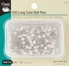 Size 24 250/Pkg - Long Color Ball Pins