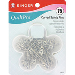 Size 2 75/Pkg - QuiltPro Curved Safety Pins In Flower Case
