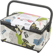 5.5"X10.5"X5.5" Neutral Notions - Sewing Basket