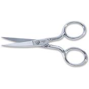 Curved Embroidery Scissors 4"W/Leather Sheath