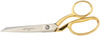Gold Handle Knife Edge Bent Shears 8"