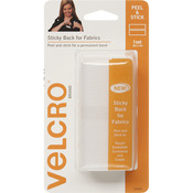 White - VELCRO(R) Brand STICKY BACK For Fabric Tape 4"X6"