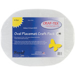 16.5"X13.25" 4/Pkg - Craf-Tex Oval Place Mat Craft Pack