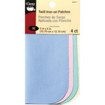 Pastels - Iron-On Twill Patches 5"X5" 4/Pkg
