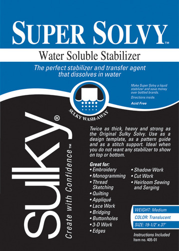 Sulky Solvy Water Soluble Stabilizer 19.5X3yd