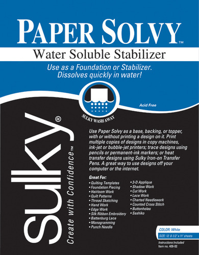 Sulky Solvy Water Soluble Stabilizer 19.5X3yd