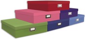 14.75"X13"X3.75" Assorted Solid Colors Scrapbook Storage Box