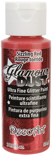 Deco Art > Sizzling Red - Glamour Dust Glitter Paint 2oz: A Cherry