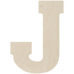 Letter J - Baltic Birch Collegiate Font Letters & Numbers 13.5"
