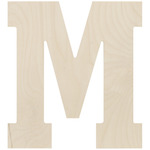 Letter M - Baltic Birch Collegiate Font Letters & Numbers 13.5"