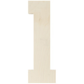 Number 1 - Baltic Birch Collegiate Font Letters & Numbers 13.5"
