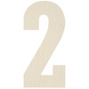 Number 2 - Baltic Birch Collegiate Font Letters & Numbers 13.5"
