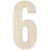 Number 6 - Baltic Birch Collegiate Font Letters & Numbers 13.5"
