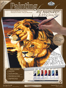 Lion & Lioness - Paint By Number Kits 9"X12"