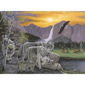 Path Of The Wolf Spirit - Junior Large Paint By Number Kit 15.25"X11.25"