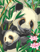 Panda & Baby - Junior Small Paint By Number Kit 8.75"X11.75"