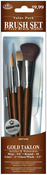 Mop 3/4" Rnd 10 Liner 2 Glaze/Wash 1/2" - Brush Set Value Pack Gold Taklon 4/Pkg