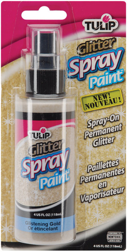 Tulip Fabric Spray Paint 4oz Silver Diamond Glitter