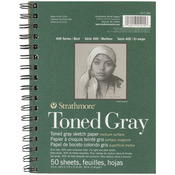 Gray 80lb 50 Sheets - Strathmore Toned Sketch Book 5.5"X8.5"