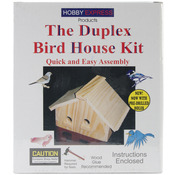 Duplex Bird House - Unfinished Wood Kit