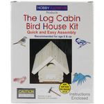 Log Cabin Bird House - Unfinished Wood Kit