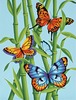 Butterflies And Bamboo - Learn To Paint! Paint By Number Kit 9"X12"