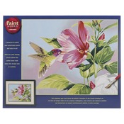 Hibiscus Hummingbird - Paint By Number Kit 14"X11"