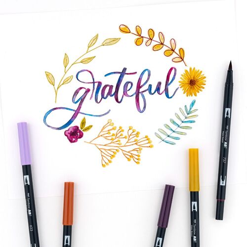 Lemon Squeezy Dual Brush Markers 6/Pkg - Tombow