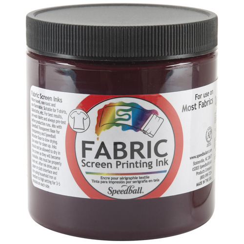 Speedball Fabric Screen Printing Ink 8oz Burgundy