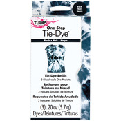 Black - Tulip One-Step Tie-Dye Refill .13oz 3/Pkg