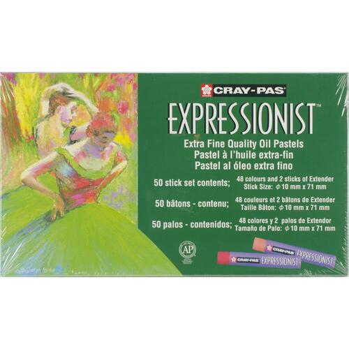 Cray-Pas Expressionist Oil Pastel Set - Soft Oil Pastels for Artists - 50  Sticks