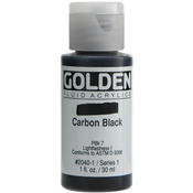 Carbon Black - Golden Fluid Acrylic Paint 1oz