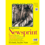 32lb 50 Sheets - Strathmore Smooth Newsprint Paper Pad 18"X24"