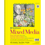 90lb 40 Sheets - Strathmore Mixed Media Vellum Paper Pad 9"X12"