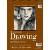 80lb 24 Sheets - Strathmore Medium Drawing Paper Pad 8"X10"