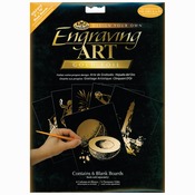 Gold - Foil Engraving Art Blank Boards 8"X10" 6/Pkg