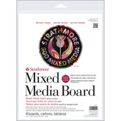 11"X14" Strathmore Mixed Media Board 4/Pkg