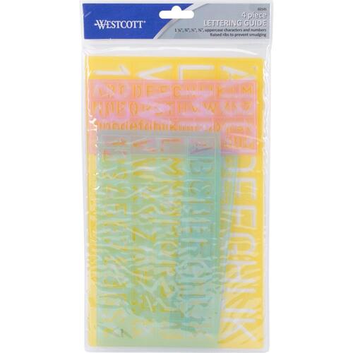 Lettering Guides 4/Pkg - Westcott