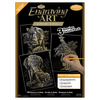 Gold-Rhinoceros/Giraffe/Elephant - Foil Engraving Art Kit Value Pack 8.75"X11.5"