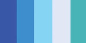 Blues (5 Colors) - Quilling Paper Mixed Colors .375" 100/Pkg