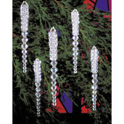 Sparkling Icicles 3.75" Makes 30 - Holiday Beaded Ornament Kit