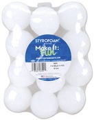 White - Styrofoam Balls 2" 12/Pkg