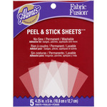4.25"X5" - Aleene's Fabric Fusion Sheets Peel & Stick 5/Pkg