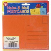Assorted Bright Colors - Mighty Bright Make and Mail Postcards 4"X5.5" 25/Pkg