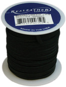 Black - Deerskin Lace .125" Wide 50' Spool
