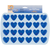 24 Cavity Heart 1.5"X1.75" - Easy-Flex Silicone Bite Size Mold
