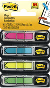 Assorted Neon Colors - Post-It Arrow Flags .47"X1.7" 96/Pkg