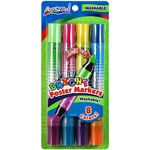 Bright, 8 Colors - Washable Poster Markers Double-Ended .5" Chisel Tip 4/Pkg