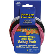 Primary Colors - Pony Bead Lacing Variety Pack 60'/Pkg