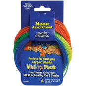 Neon Colors - Pony Bead Lacing Variety Pack 60'/Pkg